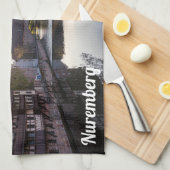 Sonnenuntergang über der alten mittelalterlichen B Geschirrtuch (Viertel Falte)