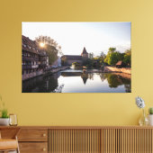 Sonnenuntergang über der alten mittelalterlichen B Leinwanddruck (Insitu (Wohnzimmer))