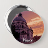 Sonnenuntergang über der Basilika von Venedig Button (Vorne & Hinten)