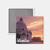 Sonnenuntergang über der Basilika von Venedig Magnet (Vorderseite/Rückseite)