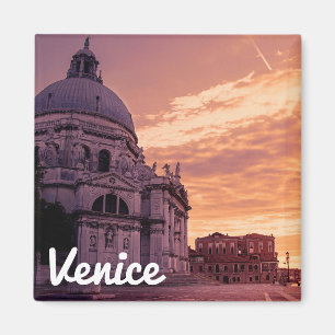Sonnenuntergang über der Basilika von Venedig Magnet