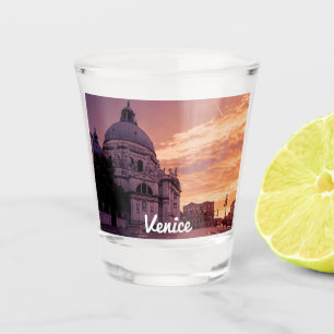 Sonnenuntergang über der Basilika von Venedig Schnapsglas