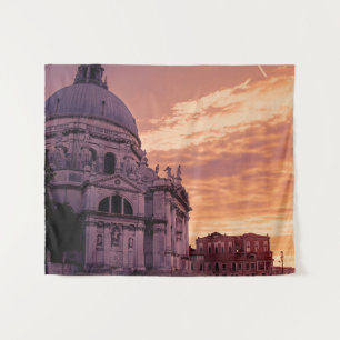 Sonnenuntergang über der Basilika von Venedig Wandteppich