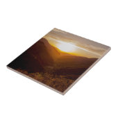 Sonnenuntergang über der Berglandschaft Fliese (Seite)