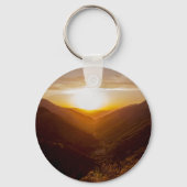 Sonnenuntergang über der Berglandschaft Schlüsselanhänger (Vorderseite)