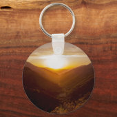 Sonnenuntergang über der Berglandschaft Schlüsselanhänger (Vorderseite)