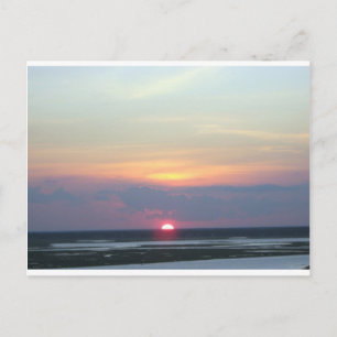Sonnenuntergang über der Bucht in Margate, NJ Postkarte