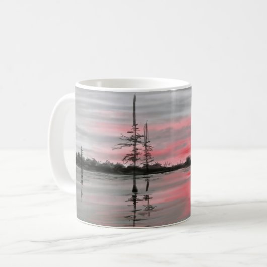 Sonnenuntergang über der Bucht Kaffeetasse (Vorderseite Links)