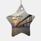 Sonnenuntergang über der Chesapeake Bay-Brücke Keramikornament (Rechts)