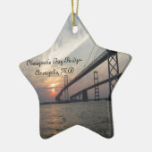 Sonnenuntergang über der Chesapeake Bay-Brücke Keramikornament (Links)