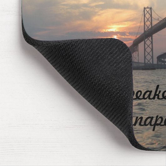 Sonnenuntergang über der Chesapeake Bay-Brücke Mousepad (Ecke)