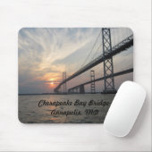 Sonnenuntergang über der Chesapeake Bay-Brücke Mousepad (Mit Mouse)
