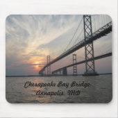 Sonnenuntergang über der Chesapeake Bay-Brücke Mousepad (Vorne)