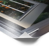 Sonnenuntergang über der Fensteransicht Fotodruck (Ecke)