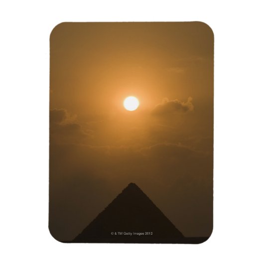 Sonnenuntergang über der Großen Pyramide Magnet (Vertikal)