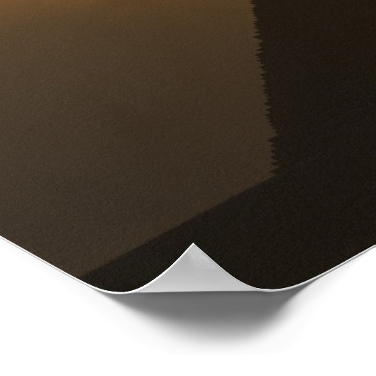 Sonnenuntergang über der Großen Pyramide Poster (Ecke)