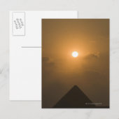Sonnenuntergang über der Großen Pyramide Postkarte (Vorne/Hinten)