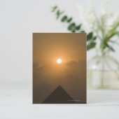 Sonnenuntergang über der Großen Pyramide Postkarte (Stehend Vorderseite)