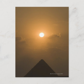 Sonnenuntergang über der Großen Pyramide Postkarte