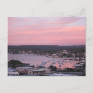 Sonnenuntergang über der Gunnamatta-Bucht Sydney A Postkarte