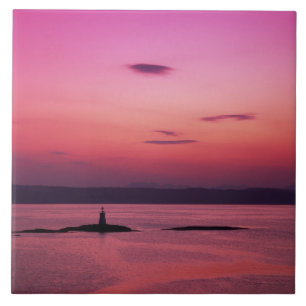 Sonnenuntergang über der Insel Skye, aus Mallaig, Fliese