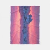 Sonnenuntergang über der Jokulsarlon Glacier Lagoo Fleecedecke (Vorderseite)