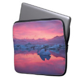 Sonnenuntergang über der Jokulsarlon Glacier Lagoo Laptopschutzhülle (Vorderseite Links)