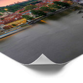 Sonnenuntergang über der Karlsbrücke Poster (Ecke)