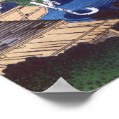 Sonnenuntergang über der Ryogoku-Brücke Poster (Ecke)