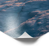 Sonnenuntergang über der schneebedeckten Winterküs Fotodruck (Ecke)