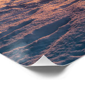 Sonnenuntergang über der schneebedeckten Winterküs Poster (Ecke)