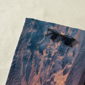 Sonnenuntergang über der schneebedeckten Winterküs Strandtuch (Beispiel)