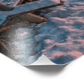 Sonnenuntergang über der Schneeküste Fotodruck (Ecke)