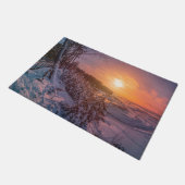 Sonnenuntergang über der Schneeküste Fußmatte (Schrägansicht)