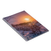 Sonnenuntergang über der Schneeküste Notizblock (Rechte Seite)