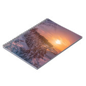 Sonnenuntergang über der Schneeküste Notizblock (Linke Seite)