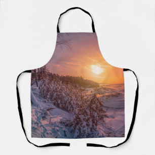 Sonnenuntergang über der Schneeküste Schürze