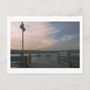 Sonnenuntergang über der Seebrücke Postkarte