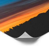 Sonnenuntergang über der Silhouette Poster (Ecke)