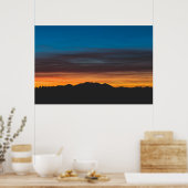 Sonnenuntergang über der Silhouette Poster (Küche)