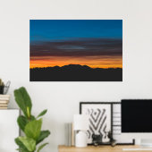 Sonnenuntergang über der Silhouette Poster (Heimbüro)
