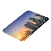 Sonnenuntergang über der Stadt Doha, Katar Magnet (Linke Seite)