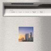 Sonnenuntergang über der Stadt Doha, Katar Magnet (In Situ (Geschirrspüler))