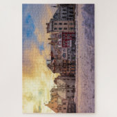 Sonnenuntergang über der Straße in Riga Jigsaw Puz Puzzle (Vertikal)