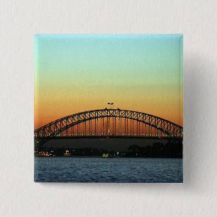 Sonnenuntergang über der Sydney Harbour Bridge, Au Button