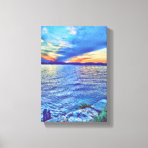 Sonnenuntergang über der Tappan Zee Bridge New Yor