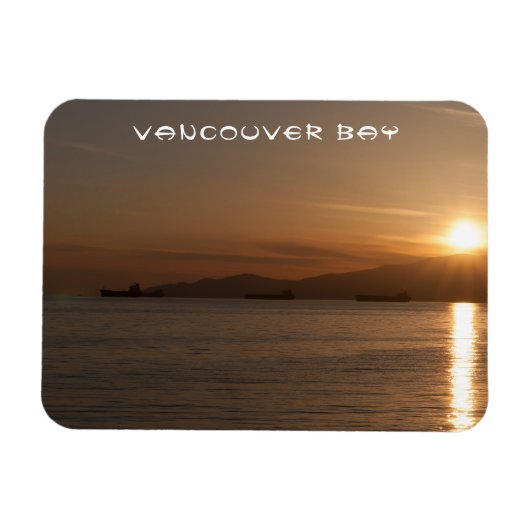 Sonnenuntergang über der Vancouver Bay - Kanada Magnet (Horizontal)