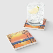 Sonnenuntergang über der Wasserkunst Steinuntersetzer (Seitenansicht)