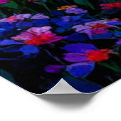 Sonnenuntergang über der Wildblumenwiese 🌅 Farbmo Poster (Ecke)