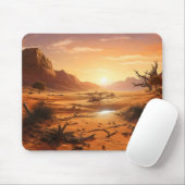 Sonnenuntergang über der Wüste Mousepad (Mit Mouse)